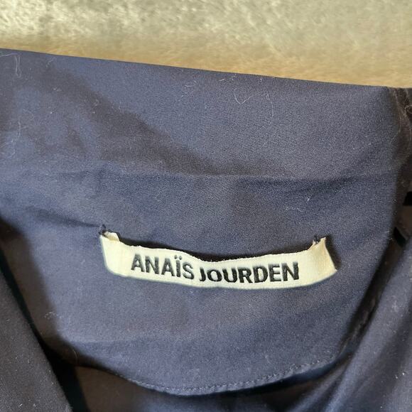 Anais Jourden Off Shoulder Poplin Top Size EU 42 US 12 Classic Modern Career - Picture 7 of 8